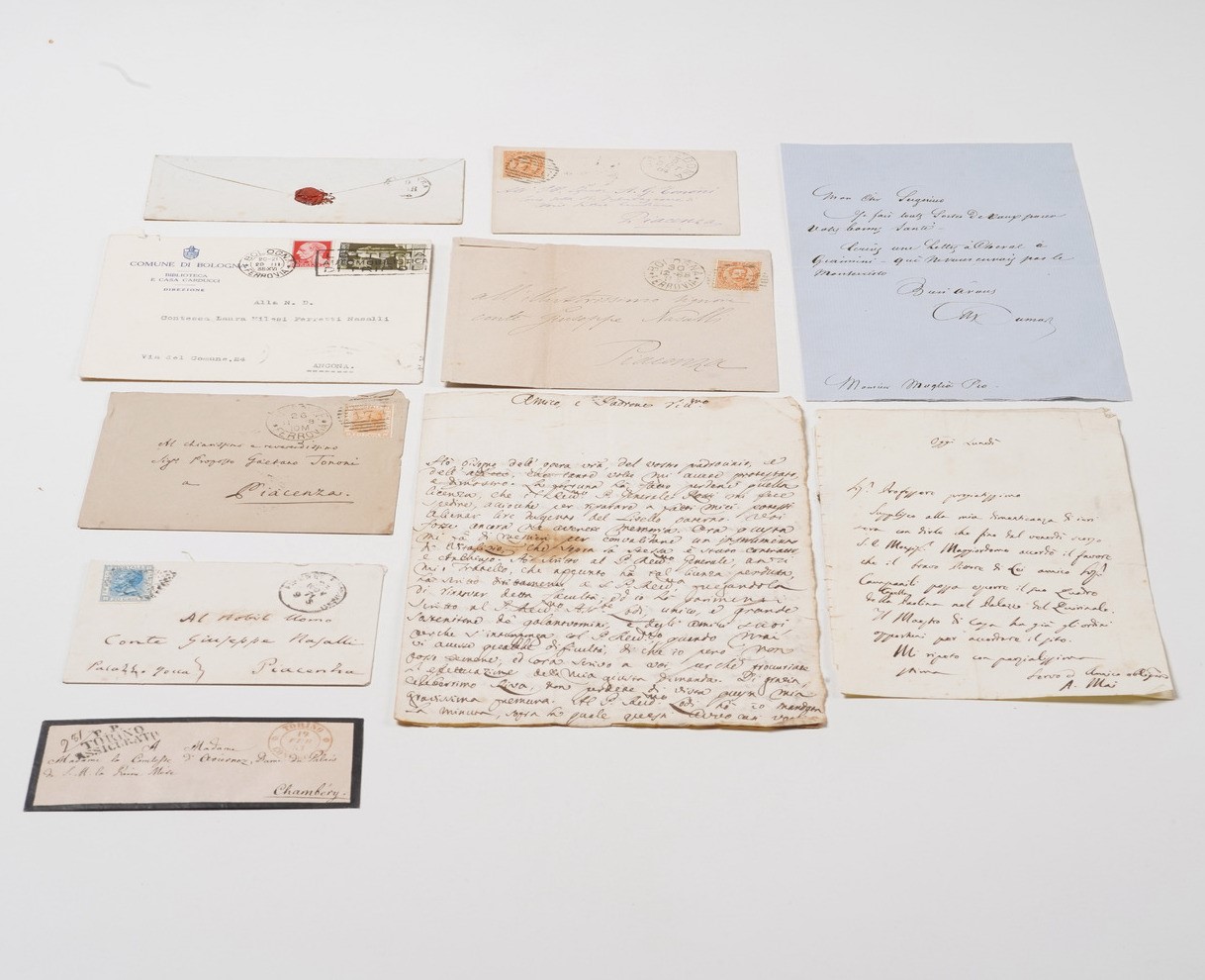 Tre Lettere di Autori Diversi e Sei Incisioni in Tondo. Tre Lettere Diverse, Secoli XVIII-XIX, da...