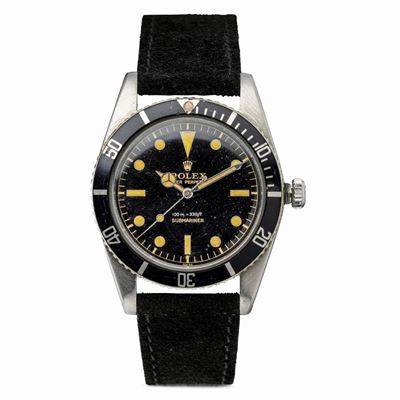 Raro Submariner Ref 6536/1 Cassa in Acciaio, Quadrante Nero Gilt "exclamation Point" con Luminesc...