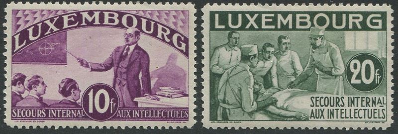 1935, Lussemburgo, “Intellettuali”  - Auction Postal History and Philately - Cambi Casa d'Aste