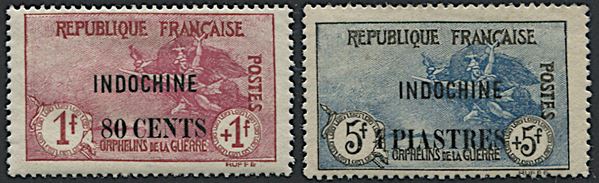 1919, Indocina, francobolli di Francia (Orfanelli)