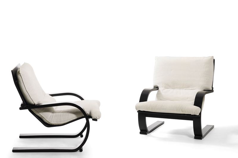Carlo Berruti : Due poltrone mod. Saymon  - Auction 20th century furniture - Cambi Casa d'Aste