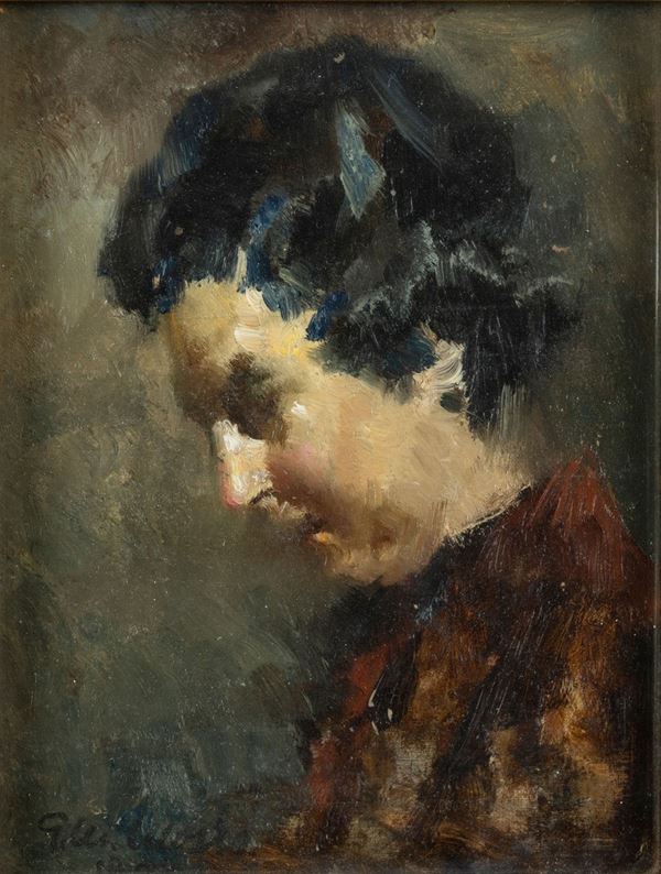 Giovanni Maria Mossa - Ritratto femminile di profilo