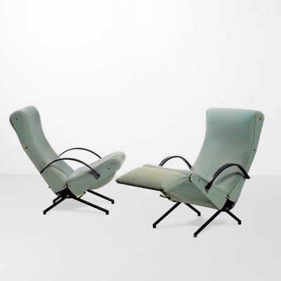 Due Poltrone Chaise Longue Reclinabili Mod. P40