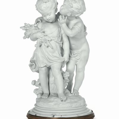 Scultura “la Fiducia”francia, Manifattura Indeterminata, Fine XIX o Inizio XX Secolo