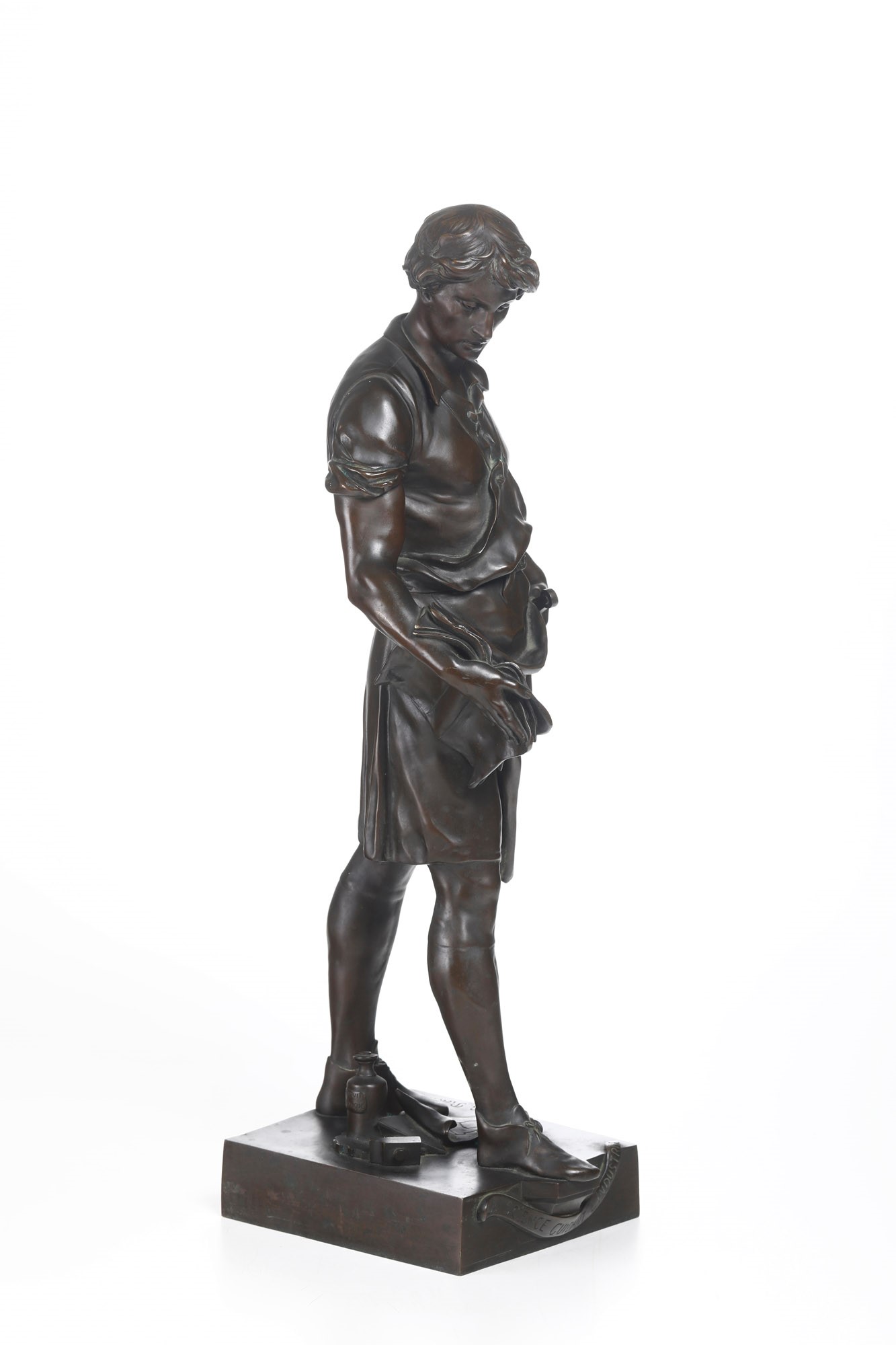 E. Picault, La Science Guidant l'Industrie, scultura in bronzo