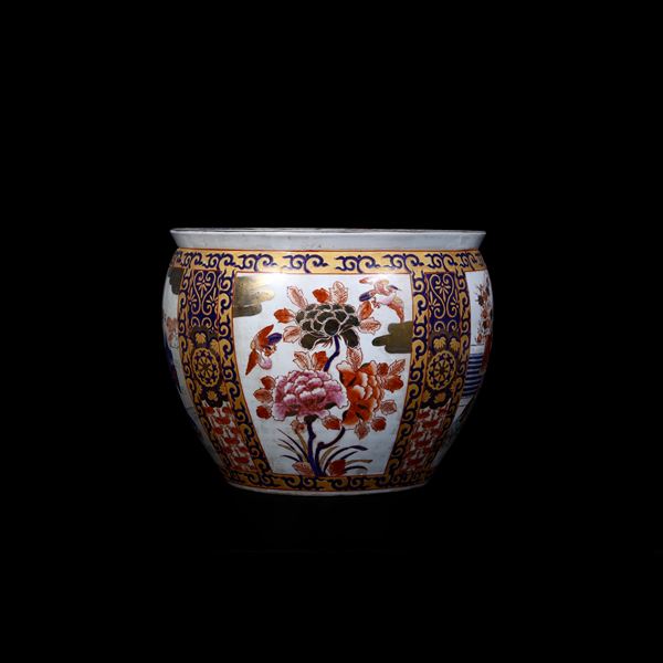 Cachepot in porcellana Imari