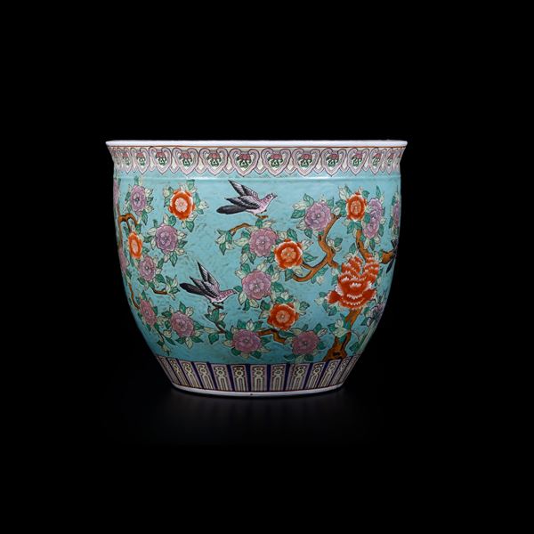 Cachepot in porcellana, Cina XX secolo