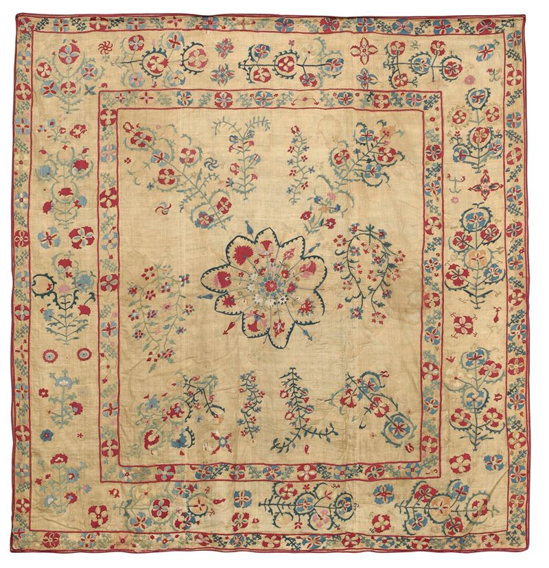 Susani, Uzbekistan inizio XX secolo  - Auction Antique carpets - Cambi Casa d'Aste