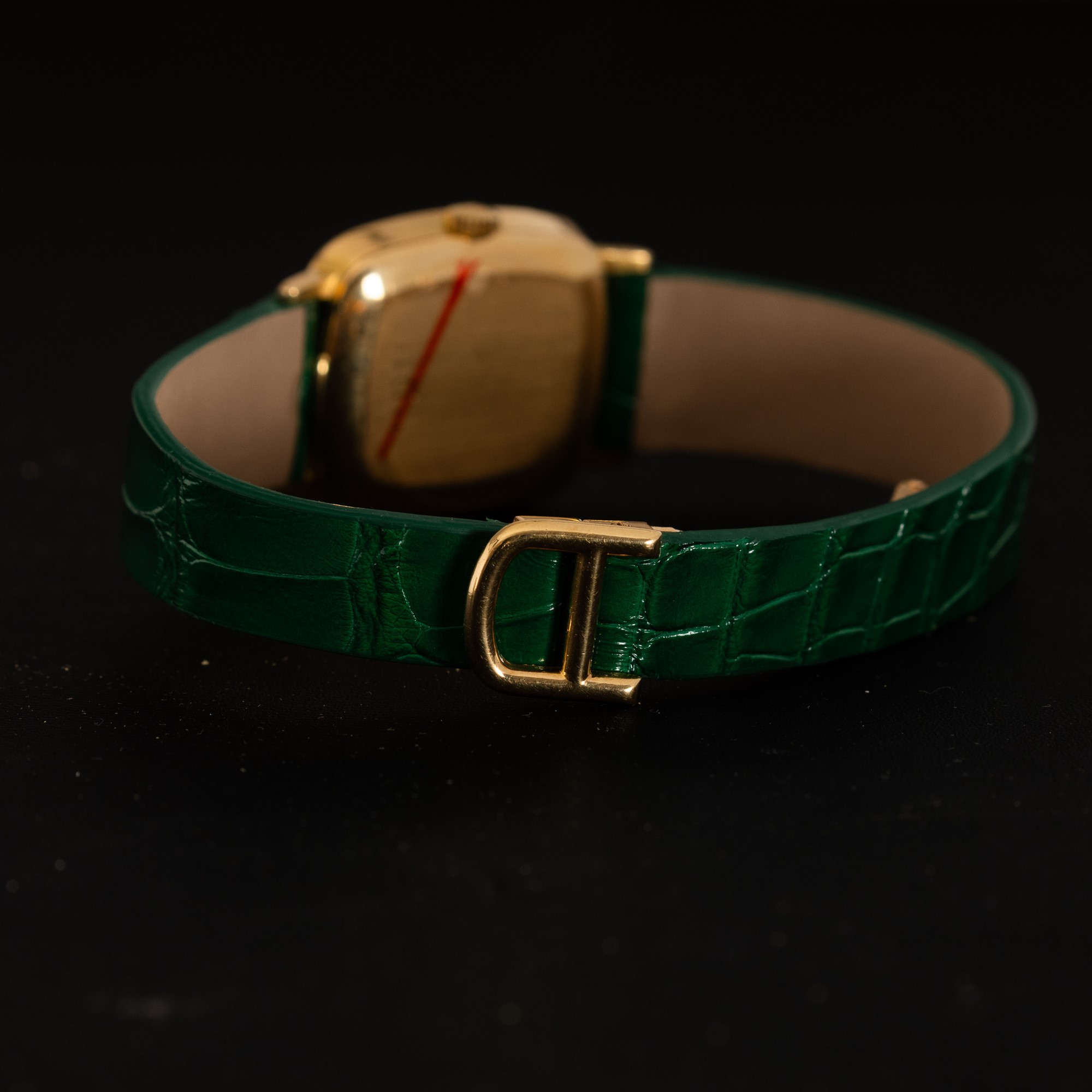 Baume & Mercier - "ellipse" in Oro Giallo 18k Carica Manuale, Quadrante Color Verde Malachite, Ch...