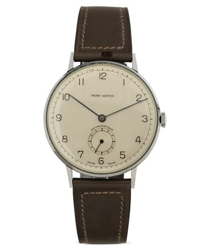 Antimagnetique in Acciaio Carica Manuale, Quadrante Argentè con Numeri Arabi, 38 MM