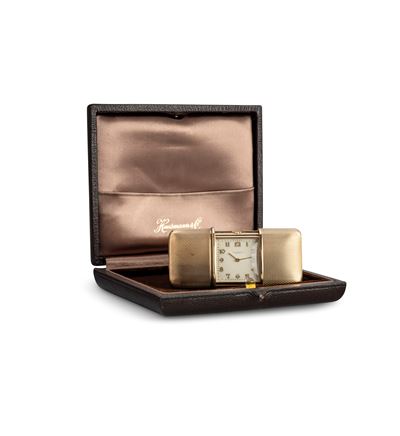 Ermeto Hausmann in Oro 9k, Carica Manuale, Quadrante Argentè con Numeri Applicati e Astuccio Orig...