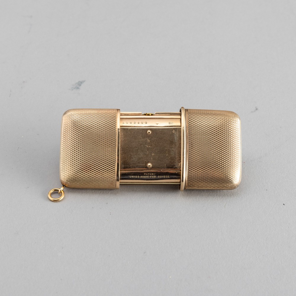 Movado - Ermeto Hausmann in Oro 9k, Carica Manuale, Quadrante Argentè con Numeri Applicati e Astu...
