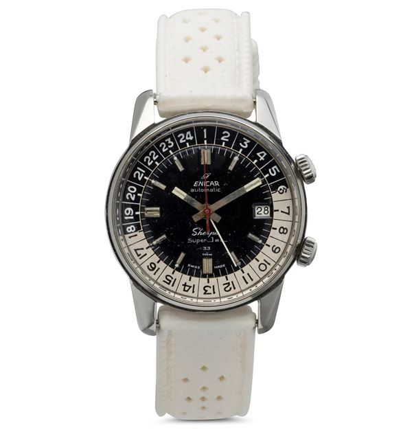 Sherpa Super Jet GMT with double crown, internal rotating ring with 24 time zones