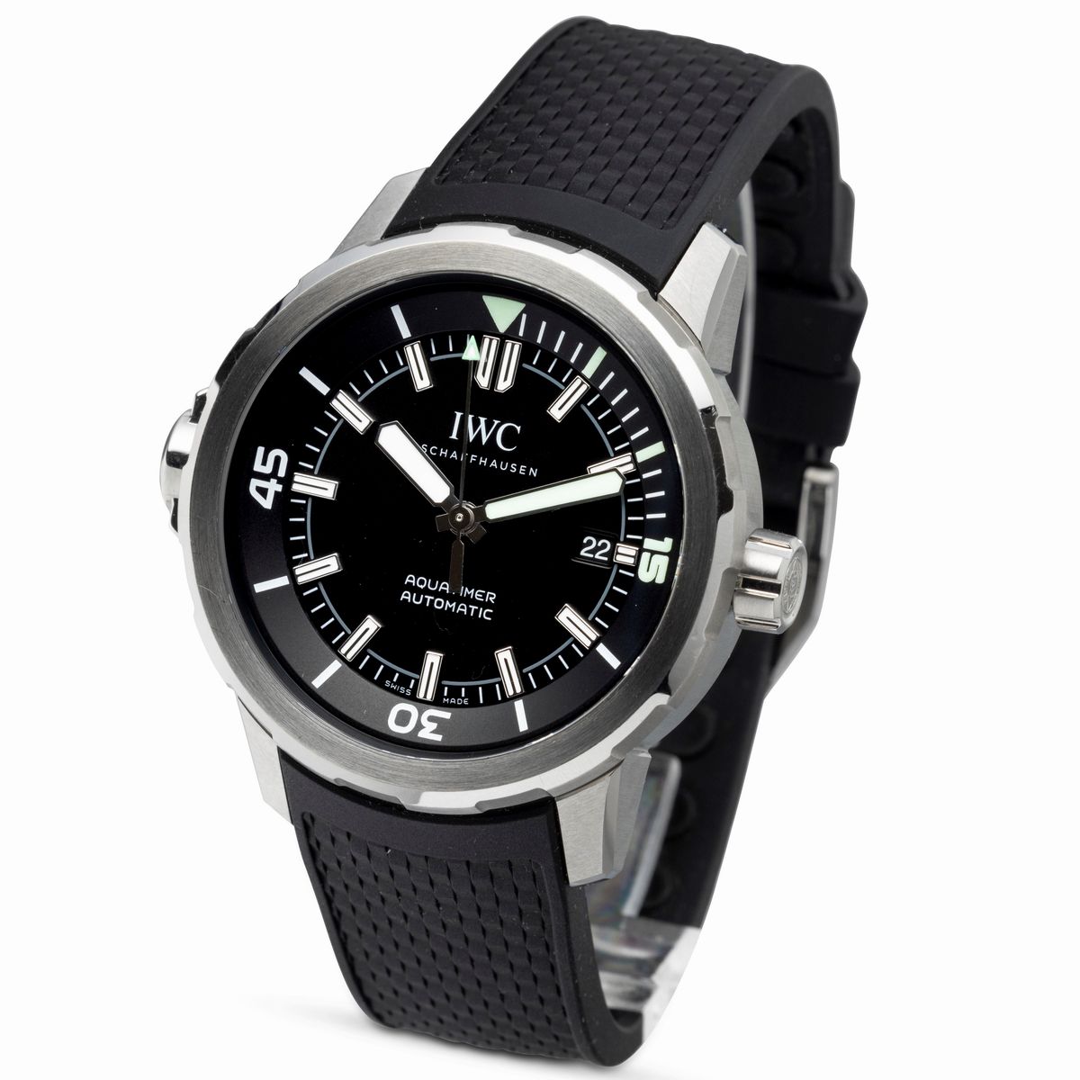 Iwc - Aquatimer Impermeabile Mai Indossato, Dotato di una Robusta Cassa in Acciaio, Quadrante Ner...