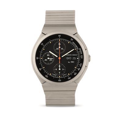 Porsche Design Automatico in Titanio, Pulsanti Integrati nella Cassa, Quadrante Nero con Contator...