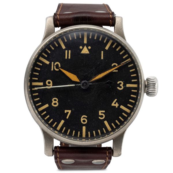Raro orologio Pilot B-Uhr da aviatore della seconda guerra mondiale in acciaio di generose dimensioni  [..]