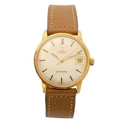 Seamaster in Oro Giallo 18k con Movimento Automatico e Fondo a Vite, Indicazione della Data, Quad...
