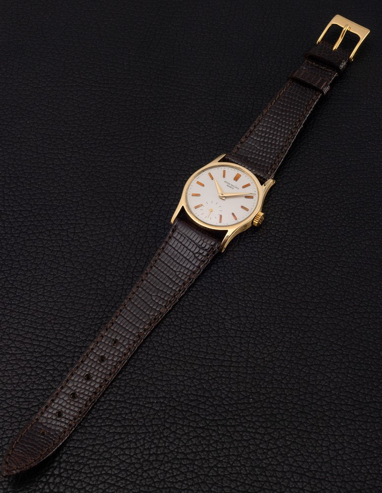 Patek Philippe - Raro Calatrava Ref 541 in Oro Giallo 18k, Quadrante Argentè con Indici in Oro Ap...