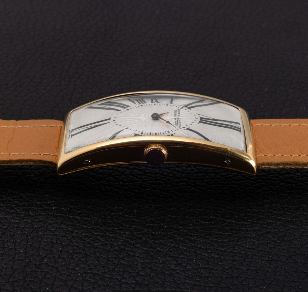 Jaeger-lecoultre - Affascinante Tank Allongè in Oro Giallo 18k, Quadrante Argentè con Lavorazione...