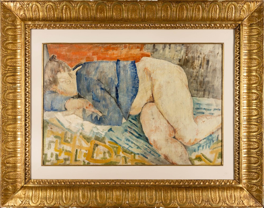Fausto Pirandello - Figura con Camicia Blu