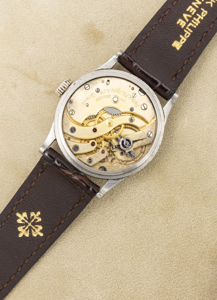 Patek Philippe - Estremamente Raro Calatrava Ref 96 in Acciaio Prima Serie, Quadrante Argentè con...