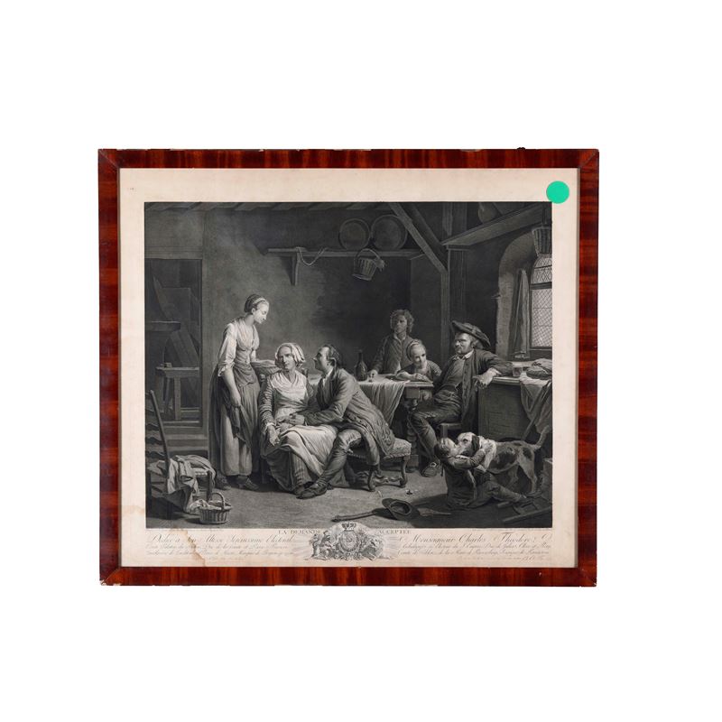 La demande aceptèe, stampa, Ch. Cl. Bervich, 1756/1822  - Asta Antiquariato - Cambi Casa d'Aste