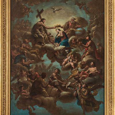 Scuola Napoletana del XVIII Secolo Incoronazione della Vergine