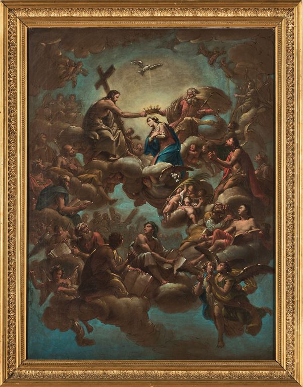 Scuola napoletana del XVIII secolo Incoronazione della Vergine