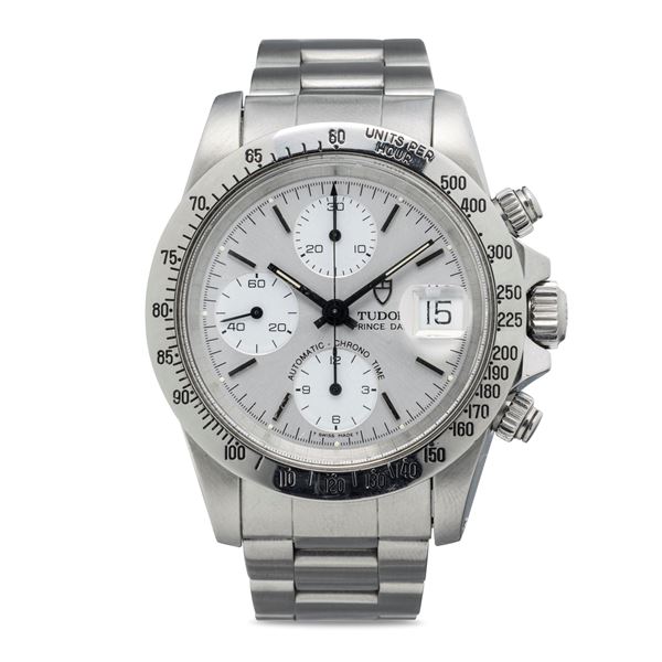 Sporty Big Block ref 79180 stainless steel, chronograph three vertical subdials, tachymeter dial, gray  [..]