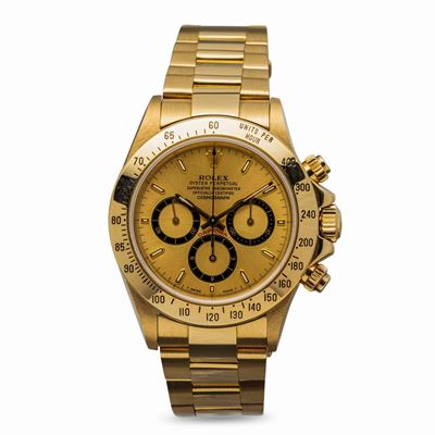 Iconico e Pregevole Cosmograph Daytona Ref 16528 in Oro Giallo 18k con Quadrante Champagne e Cont...