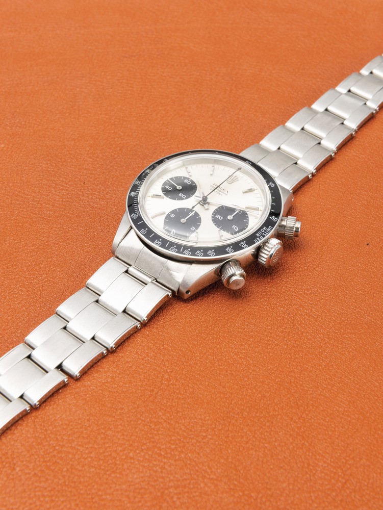 Rolex - Raro e Ricercato Cosmograph Daytona Ref 6240 in Acciaio con Ghiera in Bachelite e Tasti a...