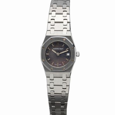Fine ed Elegante Royal Oak Lady, Ref 66270st, in Acciaio con Quadrante dal Blu Tropical, Datatrio...