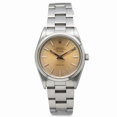 Classico Oyster Perpetual Air King Precision Ref 14000 in Acciaio, Ghiera Liscia, Quadrante Tropi...