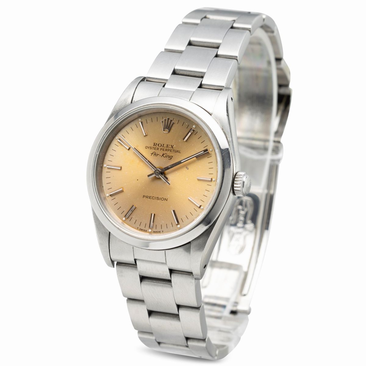 Rolex - Classico Oyster Perpetual Air King Precision Ref 14000 in Acciaio, Ghiera Liscia, Quadran...