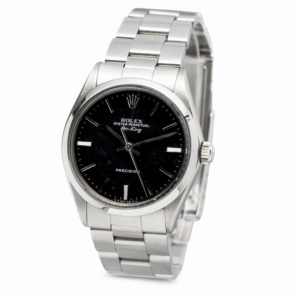 Rolex - Essenziale ed Elegante Air King Ref 5500 in Acciaio Inossidabile con Splendido Quadrante ...