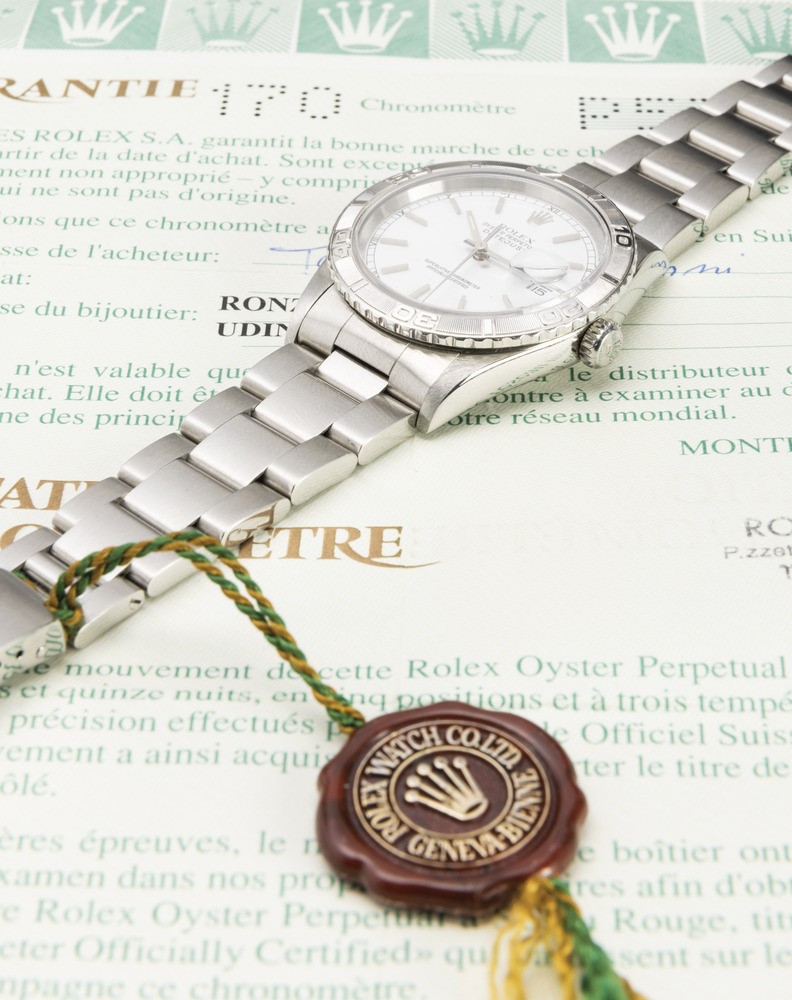 Rolex - Classico Datejust Turnograph Ref 16264 in Acciaio Inossidabile, Quadrante Bianco con Indi...