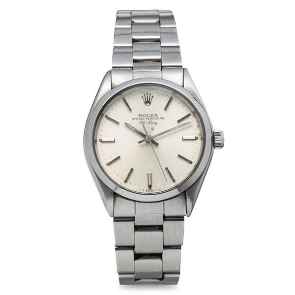 Classic Air King ref 5500 stainless steel with silver dial, smooth bezel and Oyster bracelet