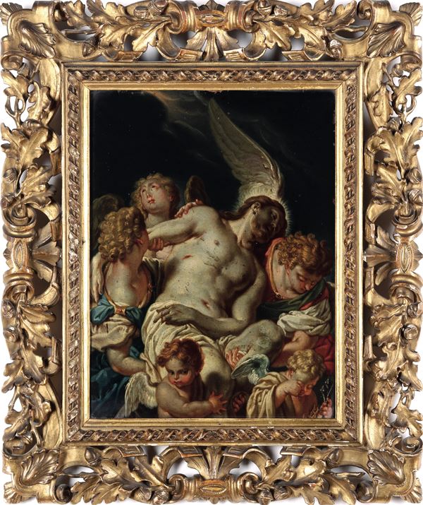 Francesco Trevisani - Cristo morto sorretto dagli angeli