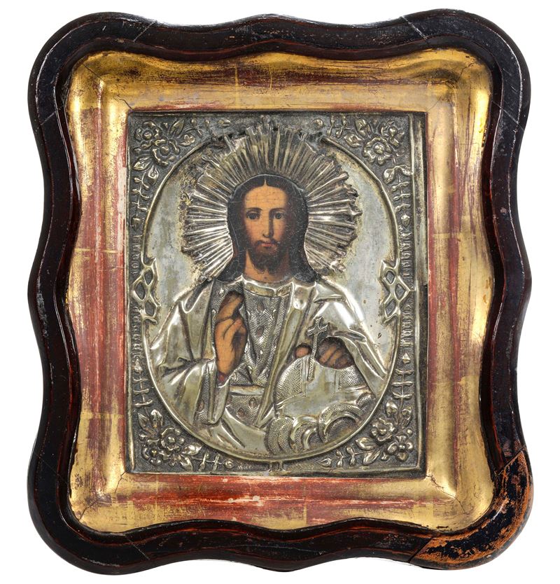 Cristo Pantocratore. Russia XIX-XX secolo  - Auction Collectors' Silvers - I - Cambi Casa d'Aste
