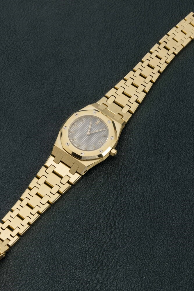 Audemars Piguet - Elegante e Raffinato Royal Oak Lady Ref 6007 Ba in Oro Giallo 18k, Quadrante Vi...