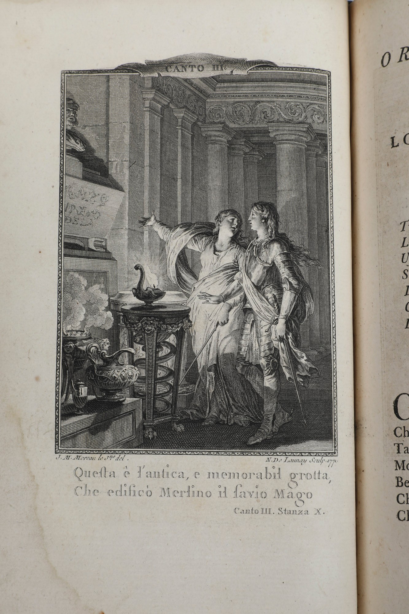 Ludovico Ariosto Orlando Furioso. Tomi dal 1 al 4. Birmingham dai Torchi di G.baskerville per P. ...