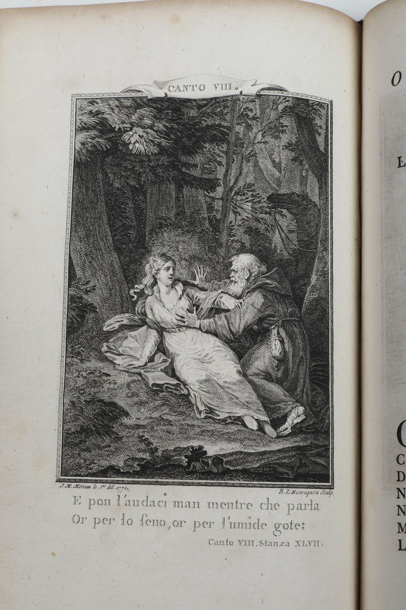 Ludovico Ariosto Orlando Furioso. Tomi dal 1 al 4. Birmingham dai Torchi di G.baskerville per P. ...