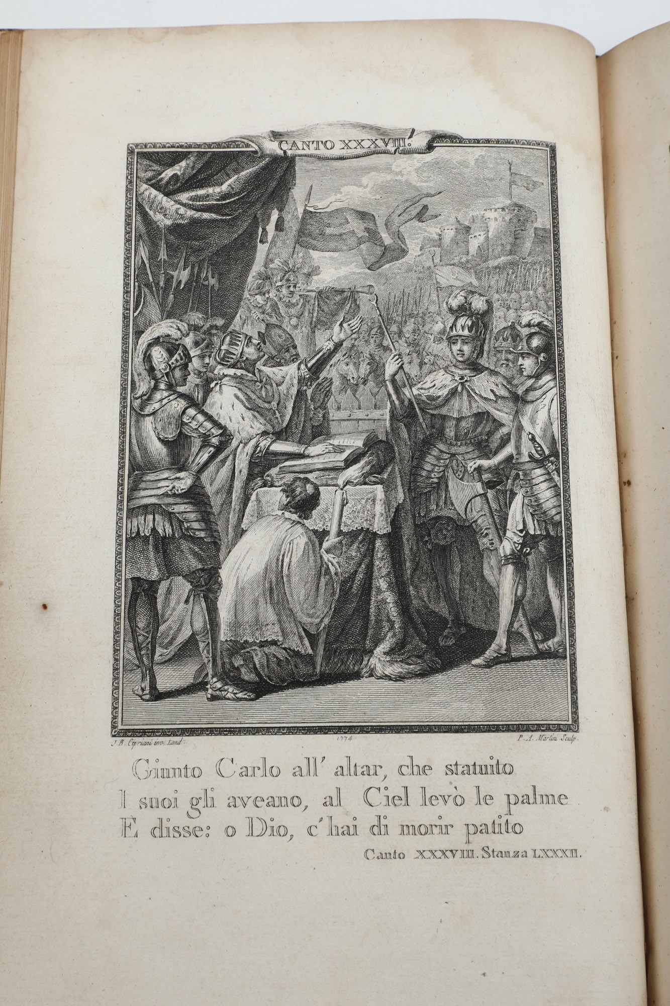 Ludovico Ariosto Orlando Furioso. Tomi dal 1 al 4. Birmingham dai Torchi di G.baskerville per P. ...