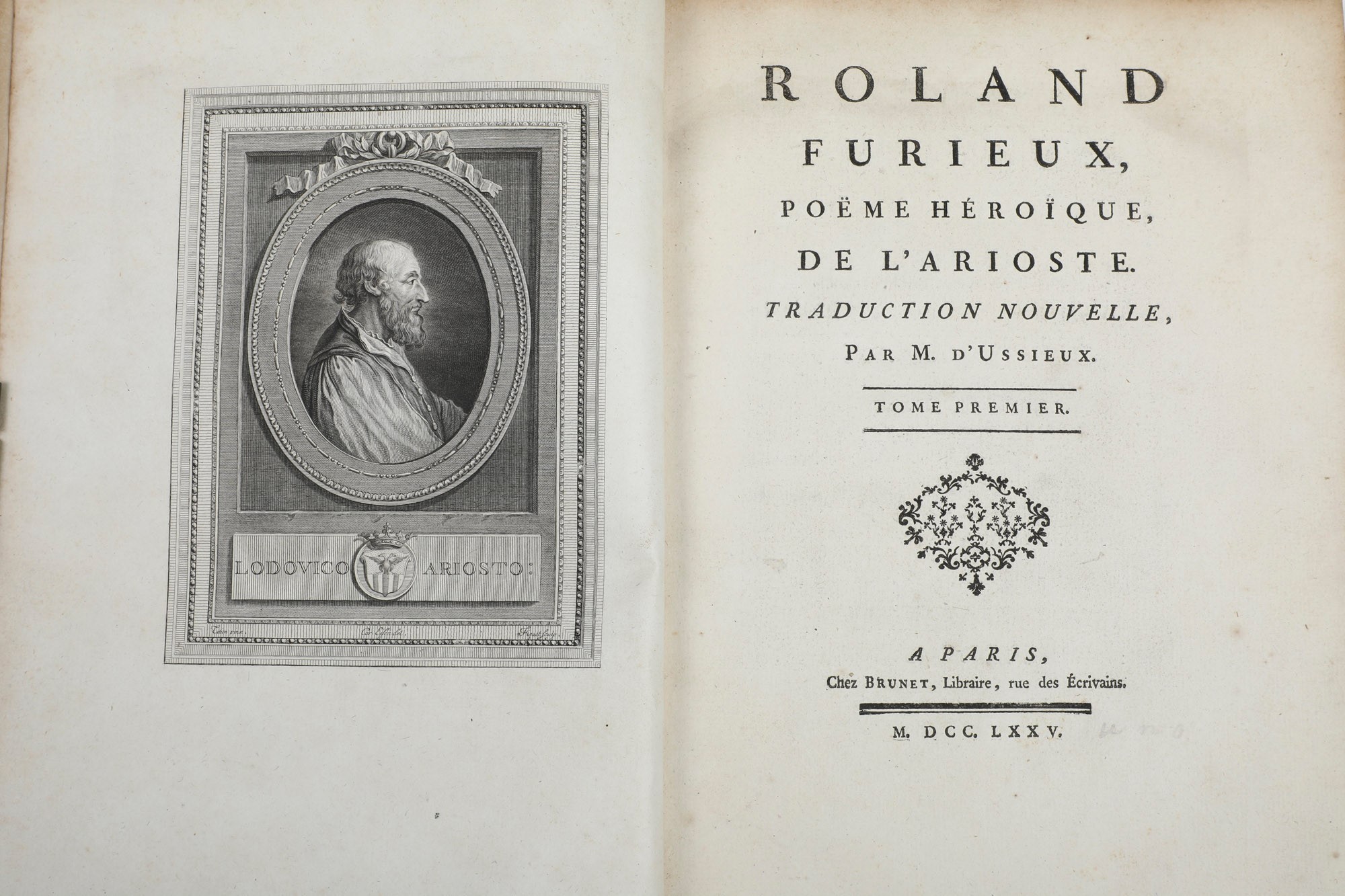 Ludovico Ariosto Roland Furieux Poëme Héroïque De L'arioste. Traduction Nouvelle, Par M. D'ussieu...