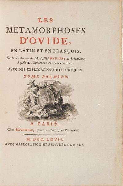 Publio Ovidio Nasone - Abbé Banier Les Metamorphoses D'ovide, En Latin Et En François... a Paris,...