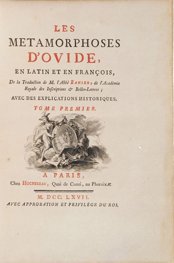 Publio Ovidio Nasone - Abbé Banier Les Metamorphoses D'Ovide, en latin et en françois... a Paris, chez Hochereau, 1767-1771.