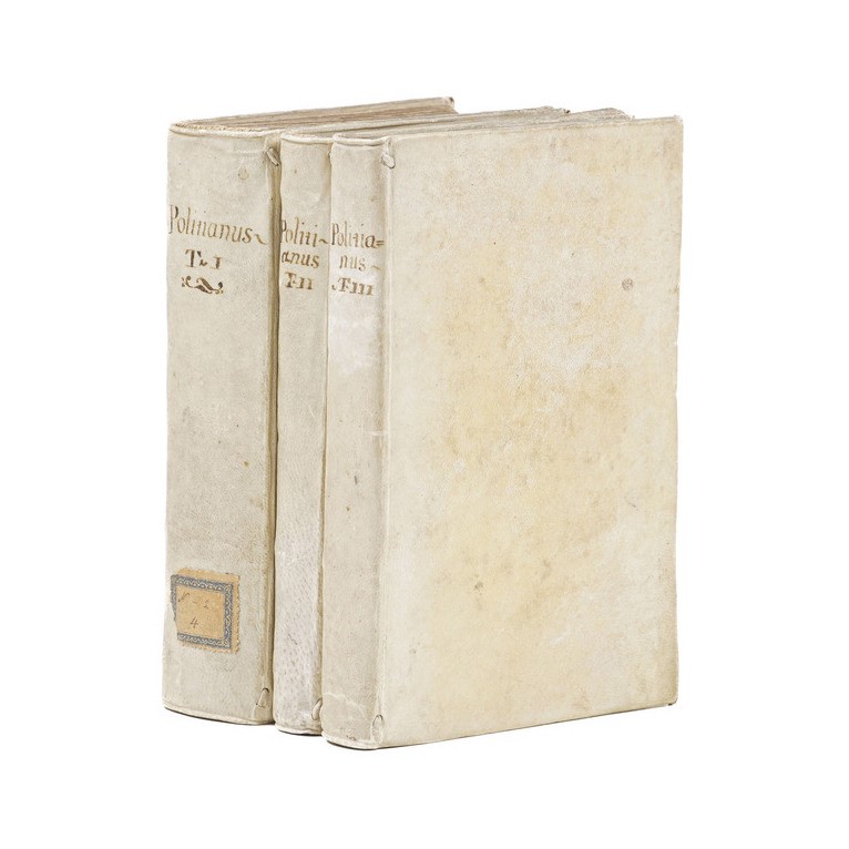 Poliziano Angelo Angeli Poliziani Operum...apud Seb Gryphium, Luguduni, 1532-1537. Tre Tomi.