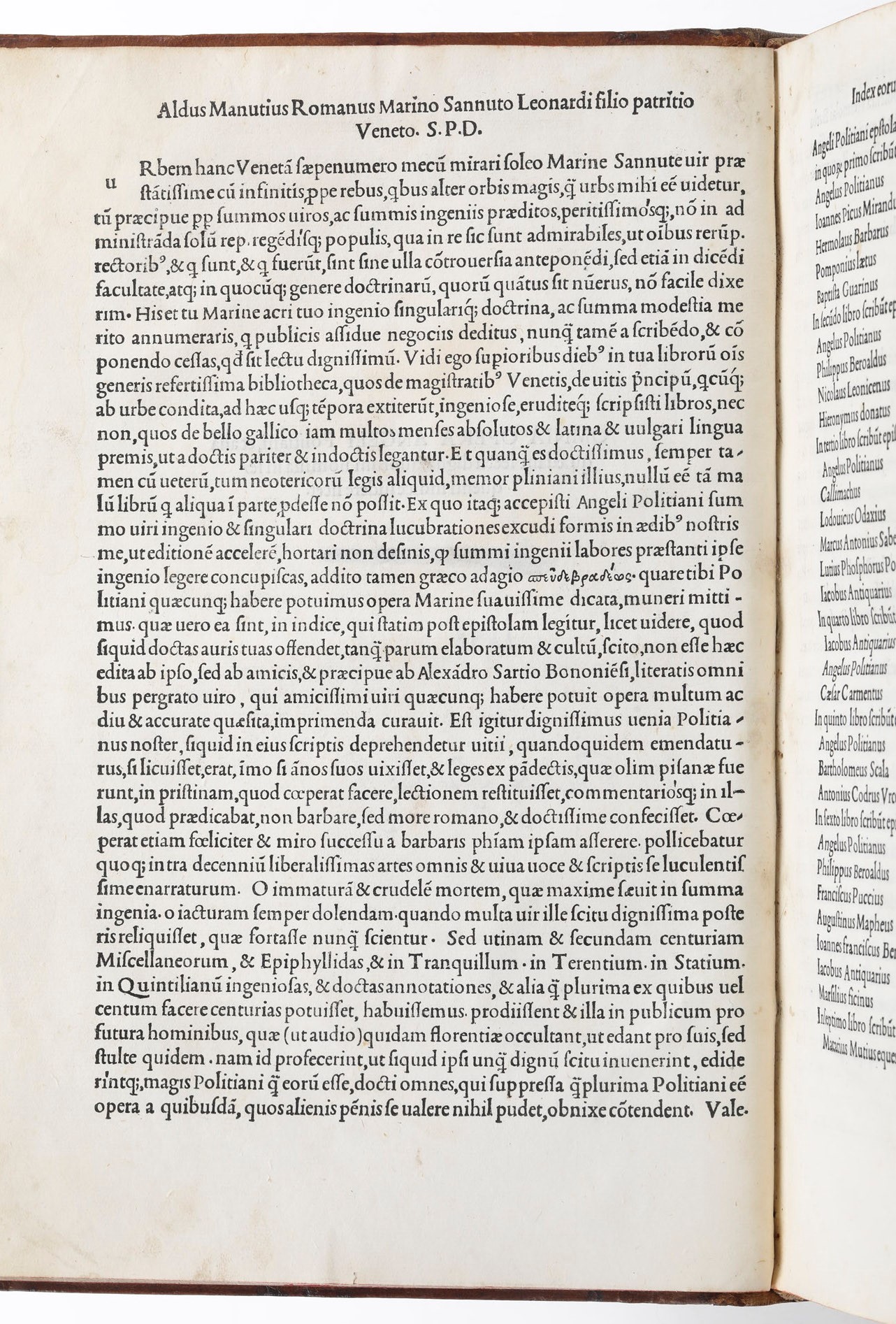 Poliziano Angelo Omnia Opera Angeli Politiani...venezia, Aldus,1498