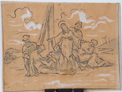 Lotto Composto da Tre Disegni Raffiguranti Soggetti Diversi (XVIII-XIX Secolo)