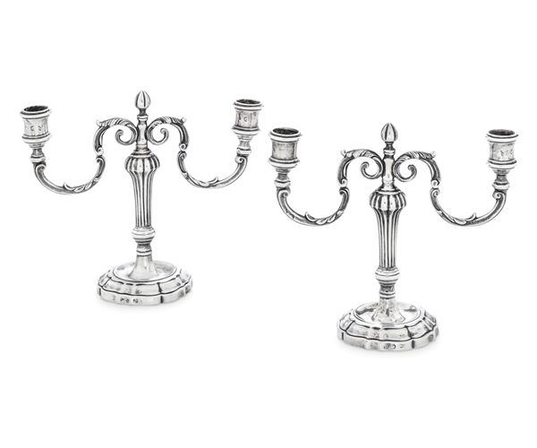 Two candle holders, Venice, 1700s